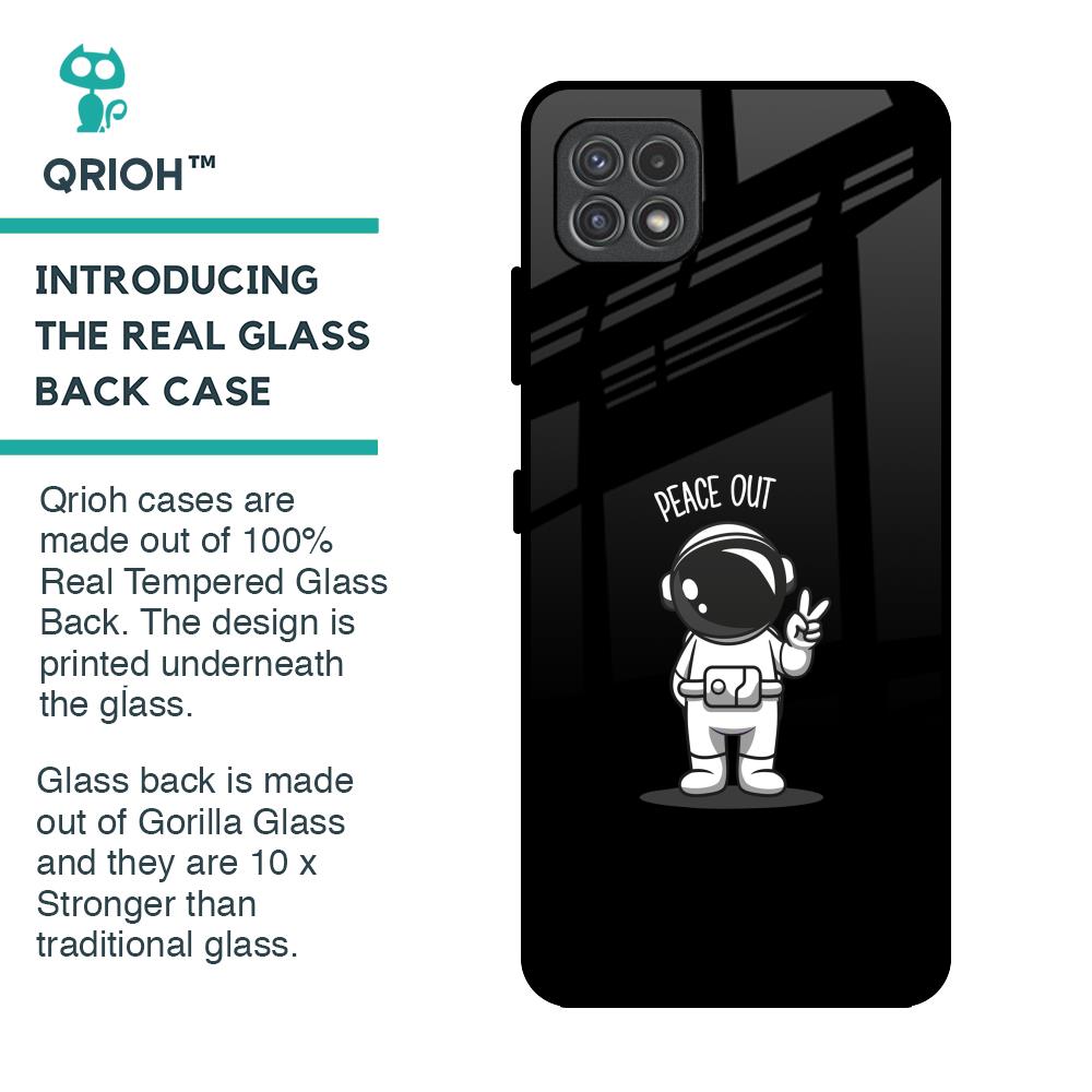 Peace Out Astro Glass Case for Samsung Galaxy A22 5G