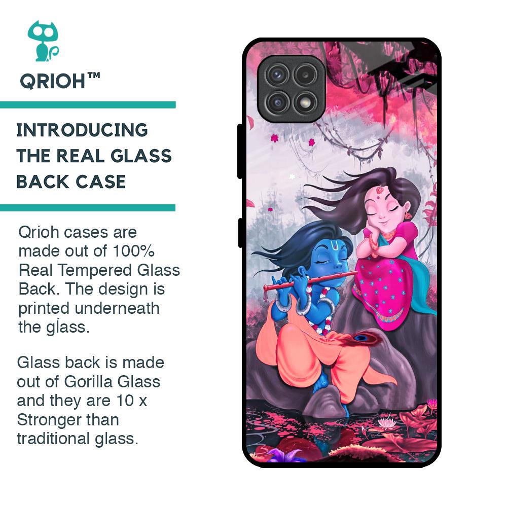 Radha Krishna Art Glass Case for Samsung Galaxy A22 5G