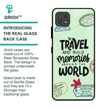 Travel Stamps Glass Case for Samsung Galaxy A22 5G