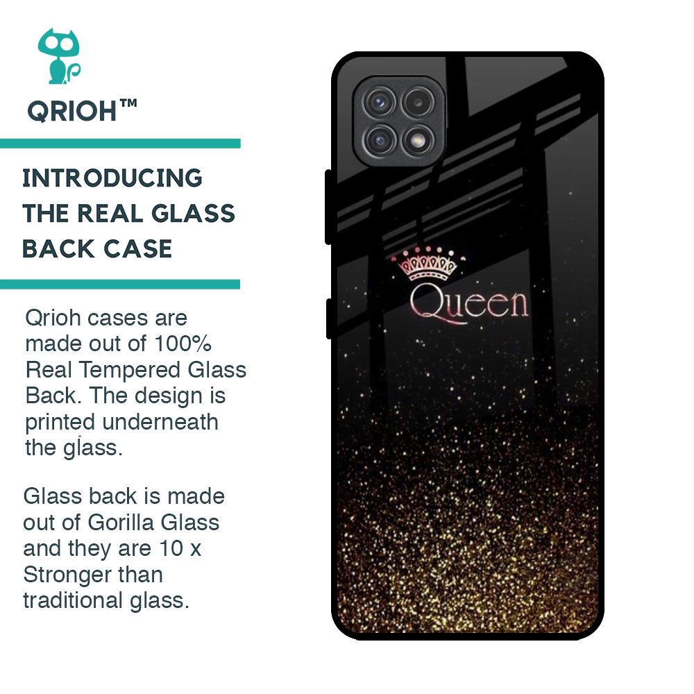 I Am The Queen Glass Case for Samsung Galaxy A22 5G