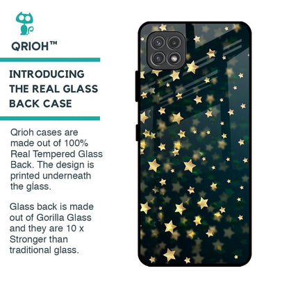 Dazzling Stars Glass Case For Samsung Galaxy A22 5G