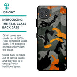 Camouflage Orange Glass Case For Samsung Galaxy A22 5G