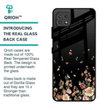 Floating Floral Print Glass Case for Samsung Galaxy A22 5G
