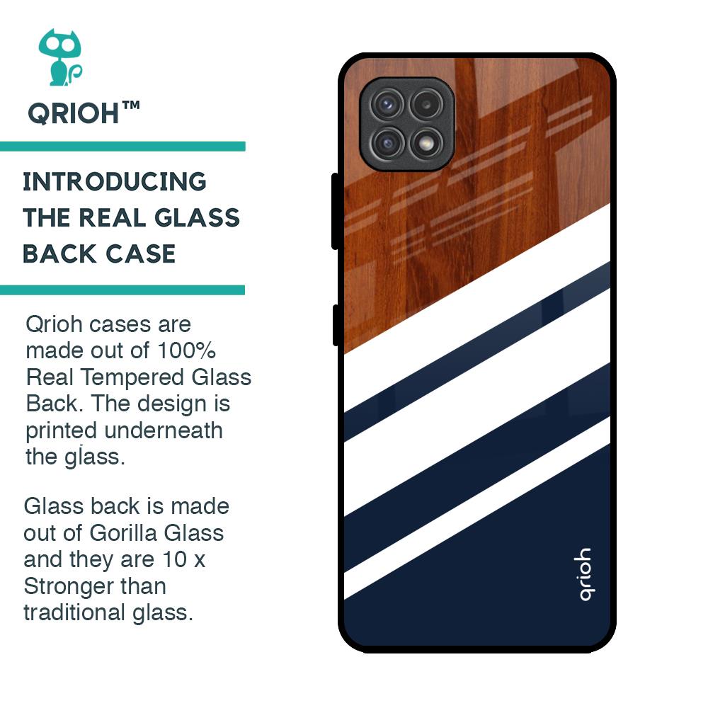 Bold Stripes Glass Case for Samsung Galaxy A22 5G