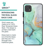 Green Marble Glass Case for Samsung Galaxy A22 5G