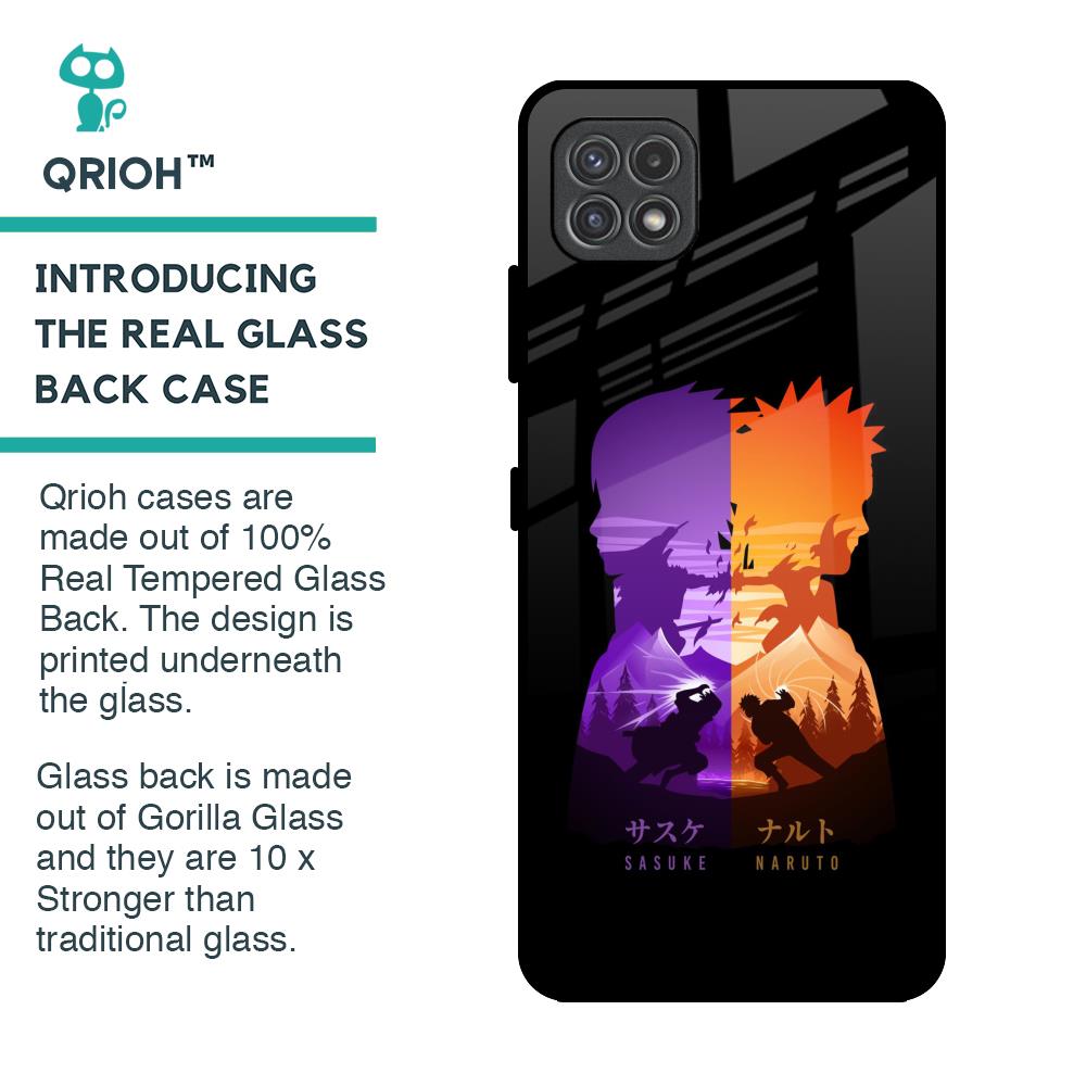 Minimalist Anime Glass Case for Samsung Galaxy A22 5G