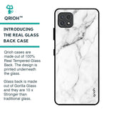 Modern White Marble Glass Case for Samsung Galaxy A22 5G