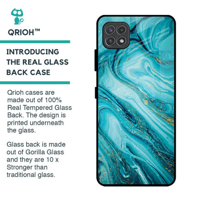 Ocean Marble Glass Case for Samsung Galaxy A22 5G