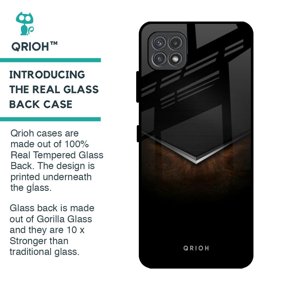 Dark Walnut Glass Case for Samsung Galaxy A22 5G