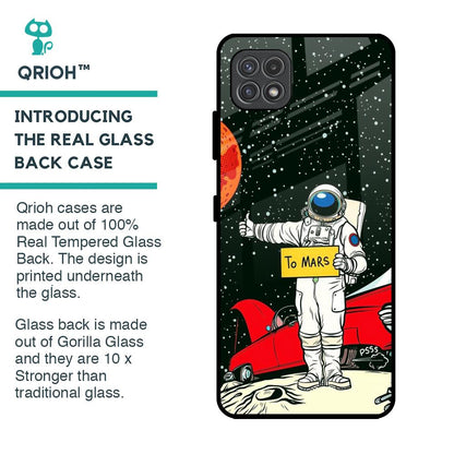 Astronaut on Mars Glass Case for Samsung Galaxy A22 5G