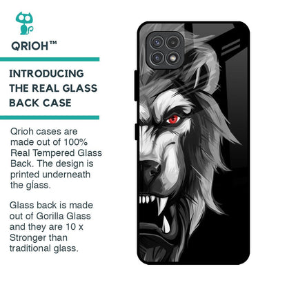 Wild Lion Glass Case for Samsung Galaxy A22 5G