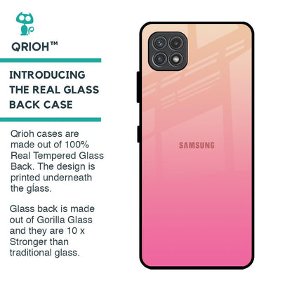 Pastel Pink Gradient Glass Case For Samsung Galaxy A22 5G