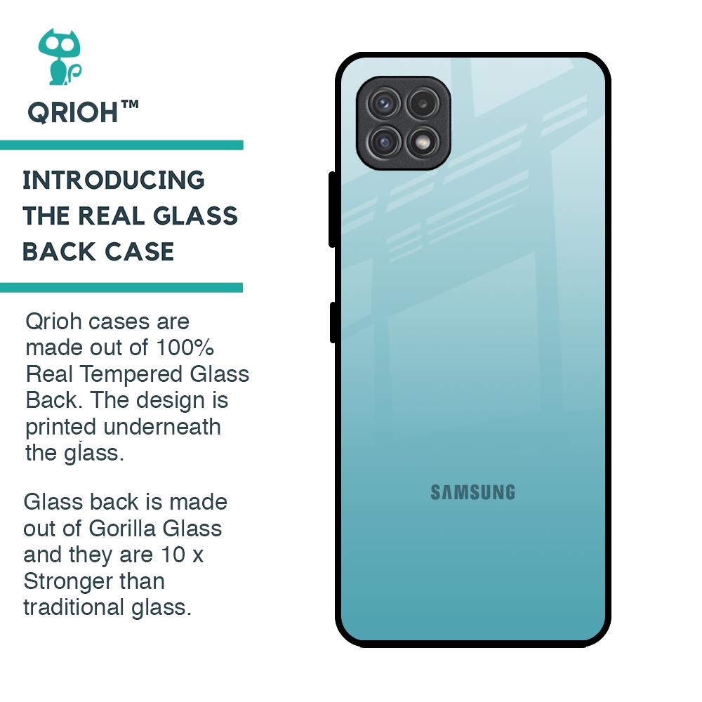 Arctic Blue Glass Case For Samsung Galaxy A22 5G