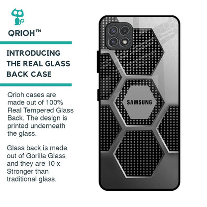 Hexagon Style Glass Case For Samsung Galaxy A22 5G