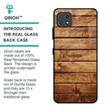 Wooden Planks Glass Case for Samsung Galaxy A22 5G