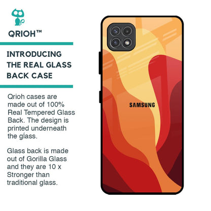 Magma Color Pattern Glass Case for Samsung Galaxy A22 5G