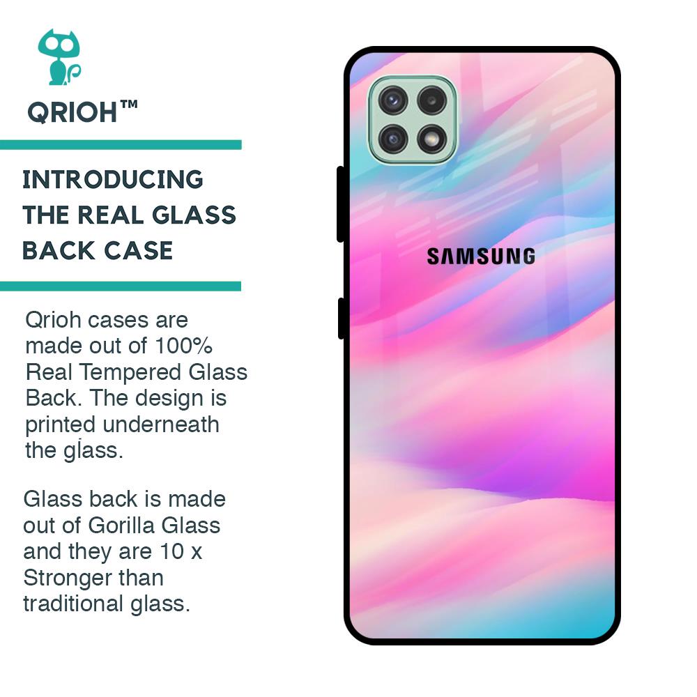 Colorful Waves Glass case for Samsung Galaxy A22 5G