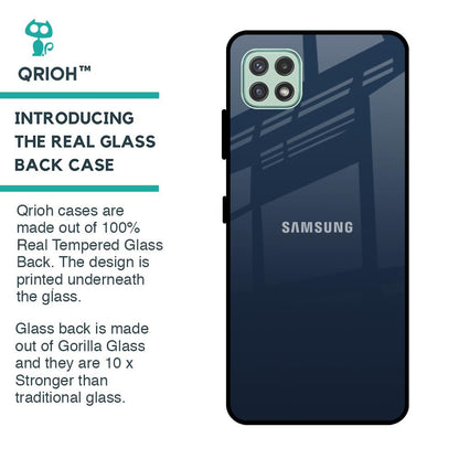 Overshadow Blue Glass Case For Samsung Galaxy A22 5G