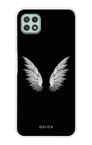 White Angel Wings Samsung Galaxy A22 5G Back Cover