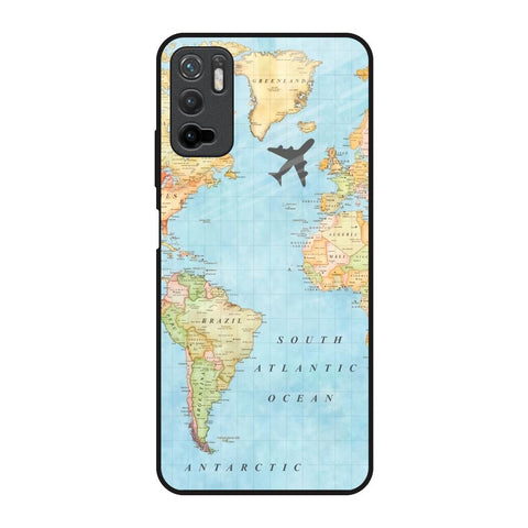 Travel Map Redmi Note 10T 5G Glass Back Cover Online