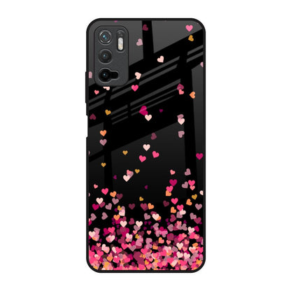 Heart Rain Fall Redmi Note 10T 5G Glass Back Cover Online