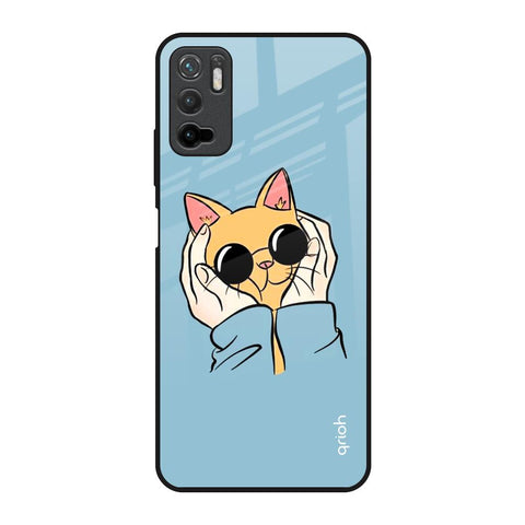 Adorable Cute Kitty Redmi Note 10T 5G Glass Back Cover Online