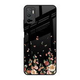 Floating Floral Print Redmi Note 10T 5G Glass Back Cover Online