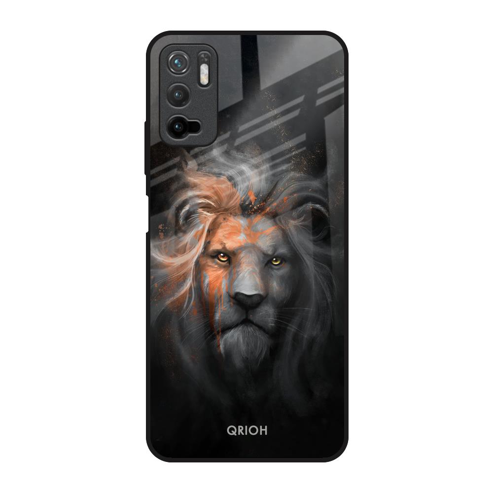 Devil Lion Redmi Note 10T 5G Glass Back Cover Online