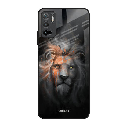 Devil Lion Redmi Note 10T 5G Glass Back Cover Online