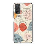 Abstract Faces Redmi Note 10T 5G Glass Back Cover Online