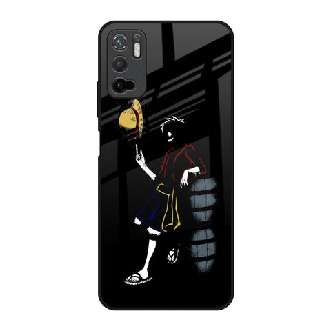 Luffy Line Art Redmi Note 10T 5G Glass Back Cover Online