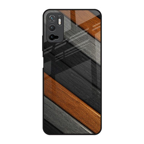 Tri Color Wood Redmi Note 10T 5G Glass Back Cover Online
