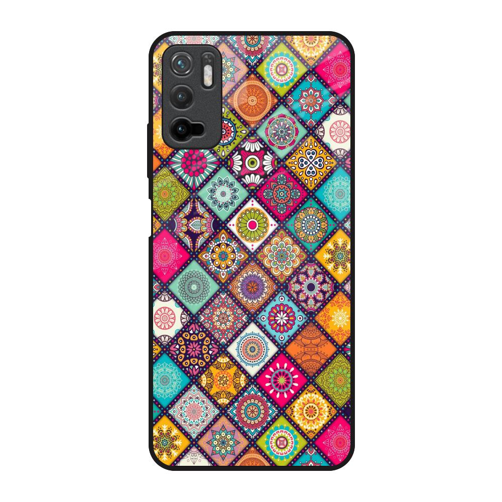 Multicolor Mandala Redmi Note 10T 5G Glass Back Cover Online