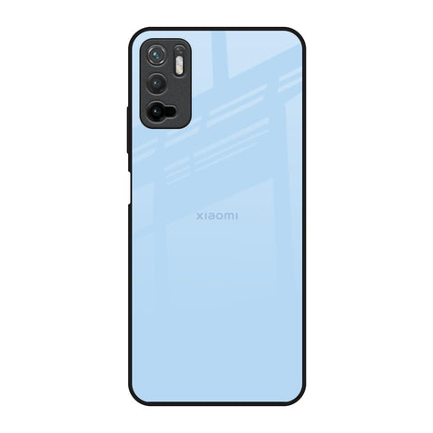 Pastel Sky Blue Redmi Note 10T 5G Glass Back Cover Online