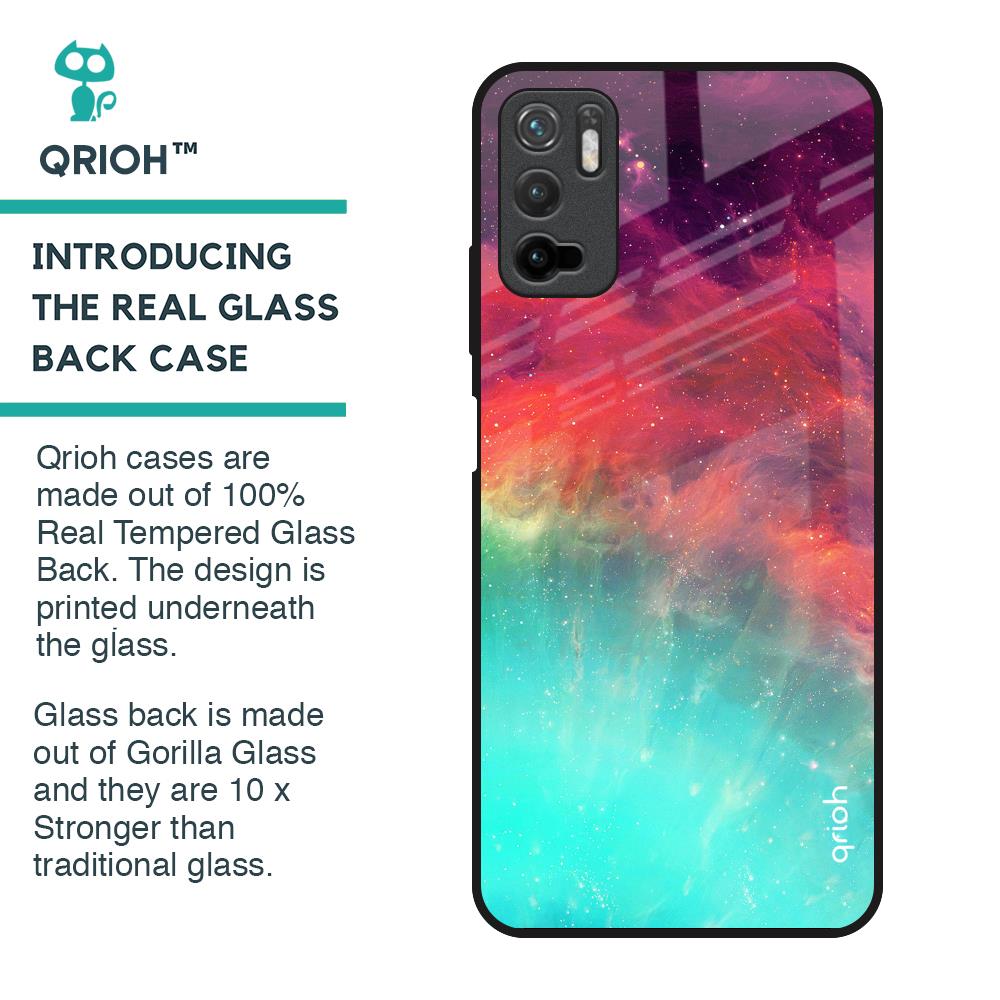 Colorful Aura Glass Case for Redmi Note 10T 5G