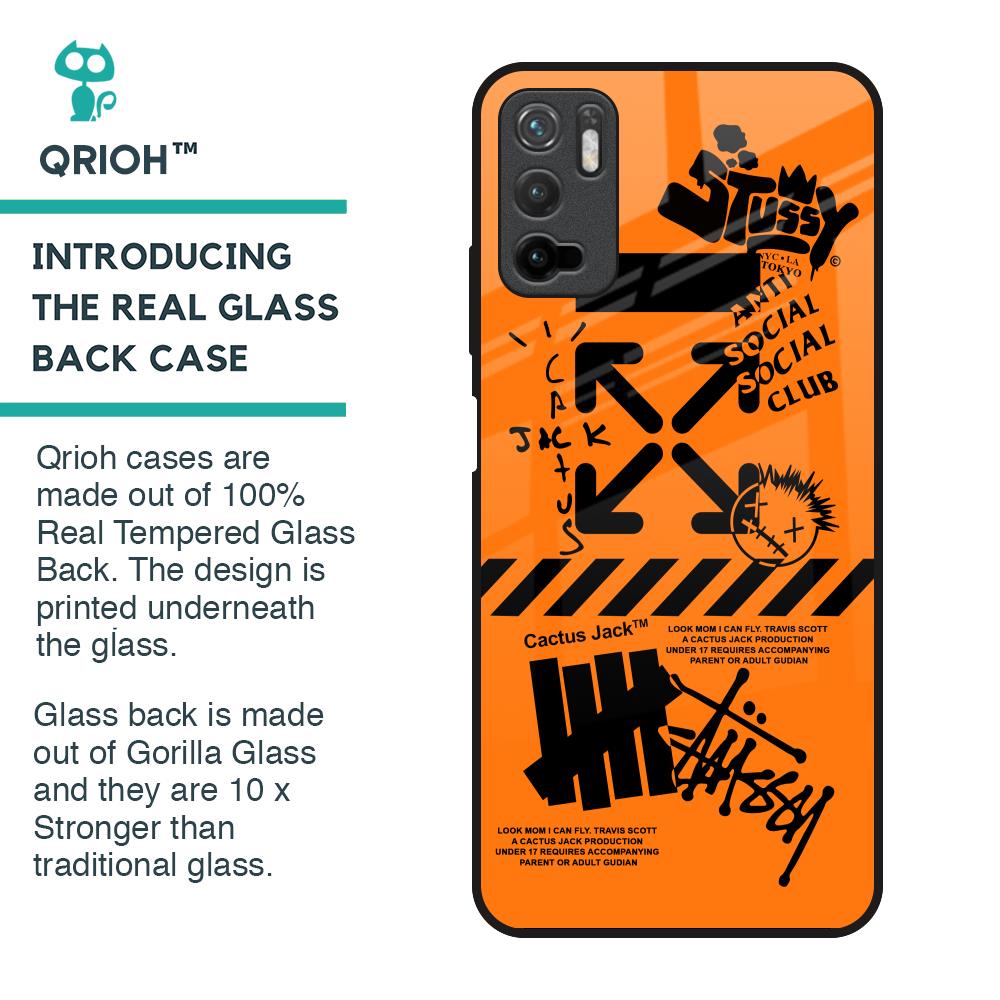 Anti Social Club Glass Case for Redmi Note 10T 5G