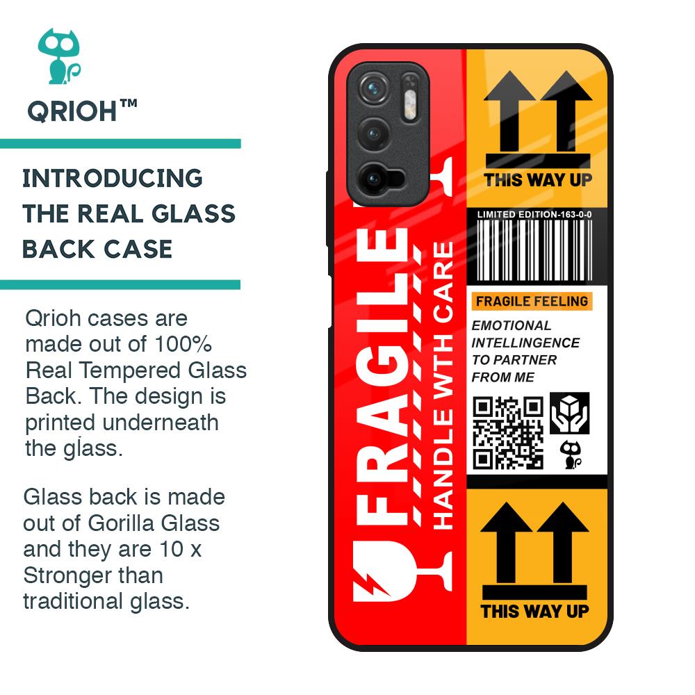 Handle With Care Glass Case for Redmi Note 10T 5G