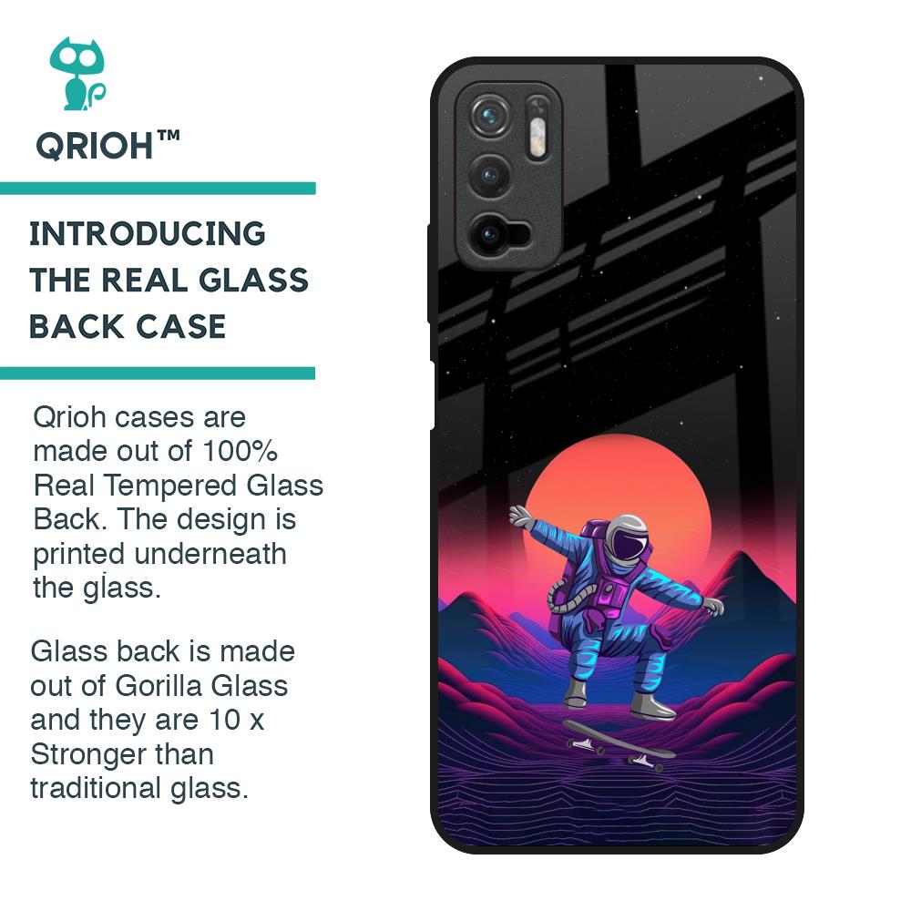Retro Astronaut Glass Case for Redmi Note 10T 5G