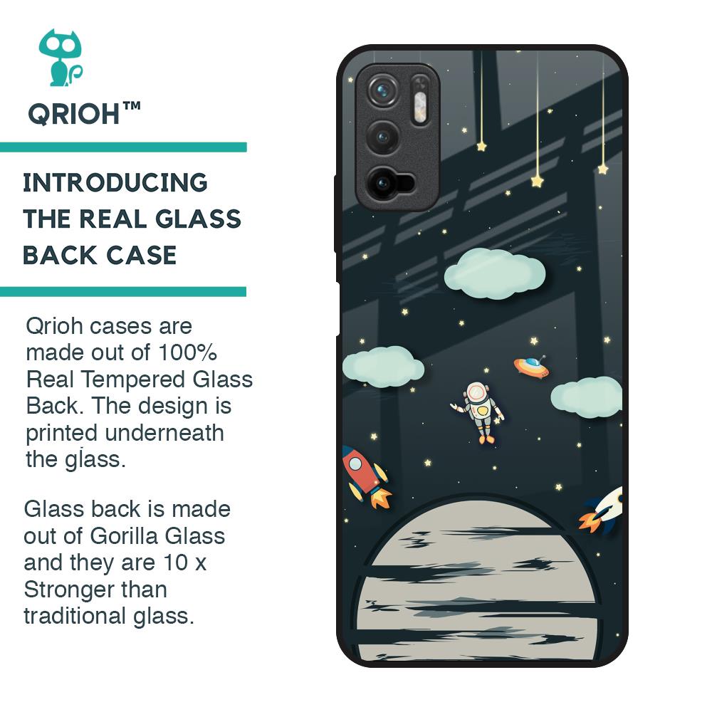 Astronaut Dream Glass Case For Redmi Note 10T 5G