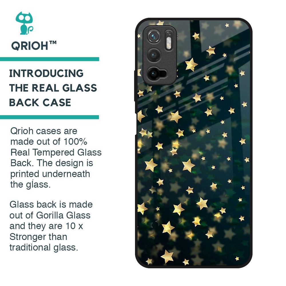 Dazzling Stars Glass Case For Redmi Note 10T 5G