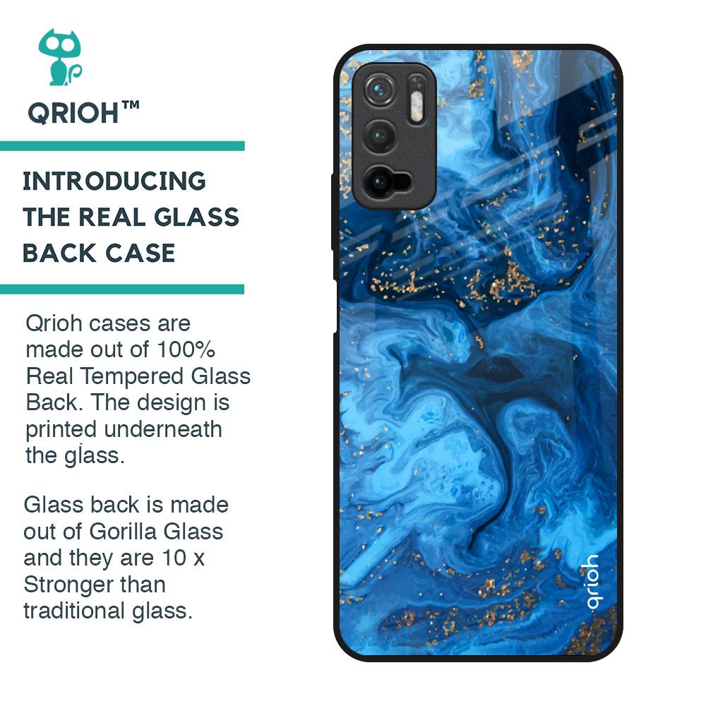 Gold Sprinkle Glass Case for Redmi Note 10T 5G