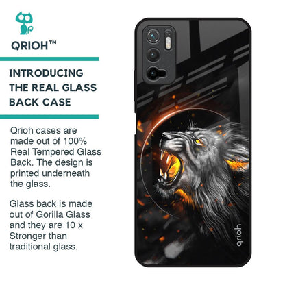 Aggressive Lion Glass Case for Redmi Note 10T 5G