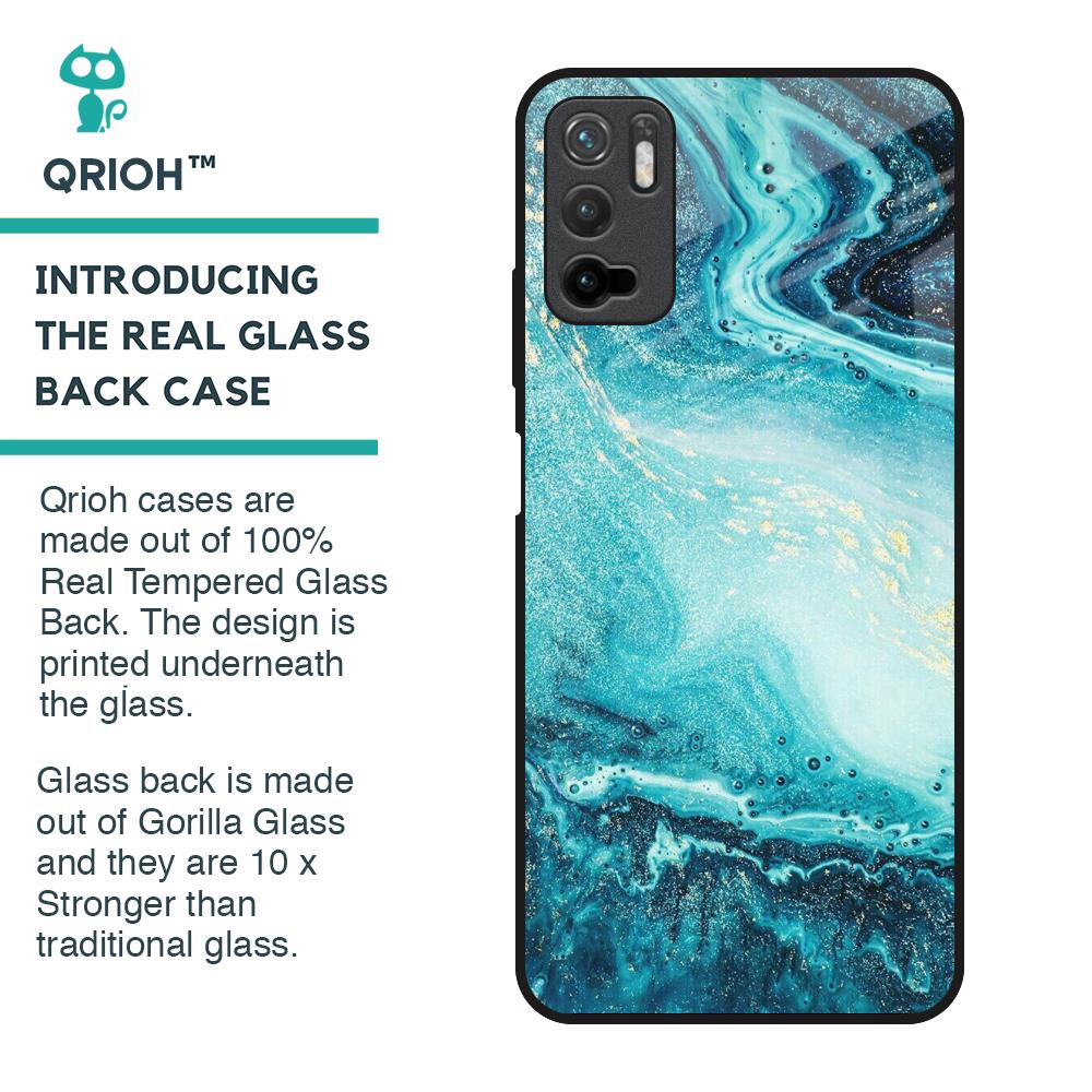 Sea Water Glass Case for Redmi Note 10T 5G