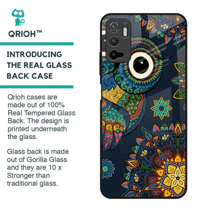 Owl Art Glass Case for Redmi Note 10T 5G