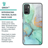 Green Marble Glass Case for Redmi Note 10T 5G