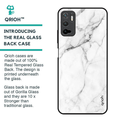 Modern White Marble Glass Case for Redmi Note 10T 5G