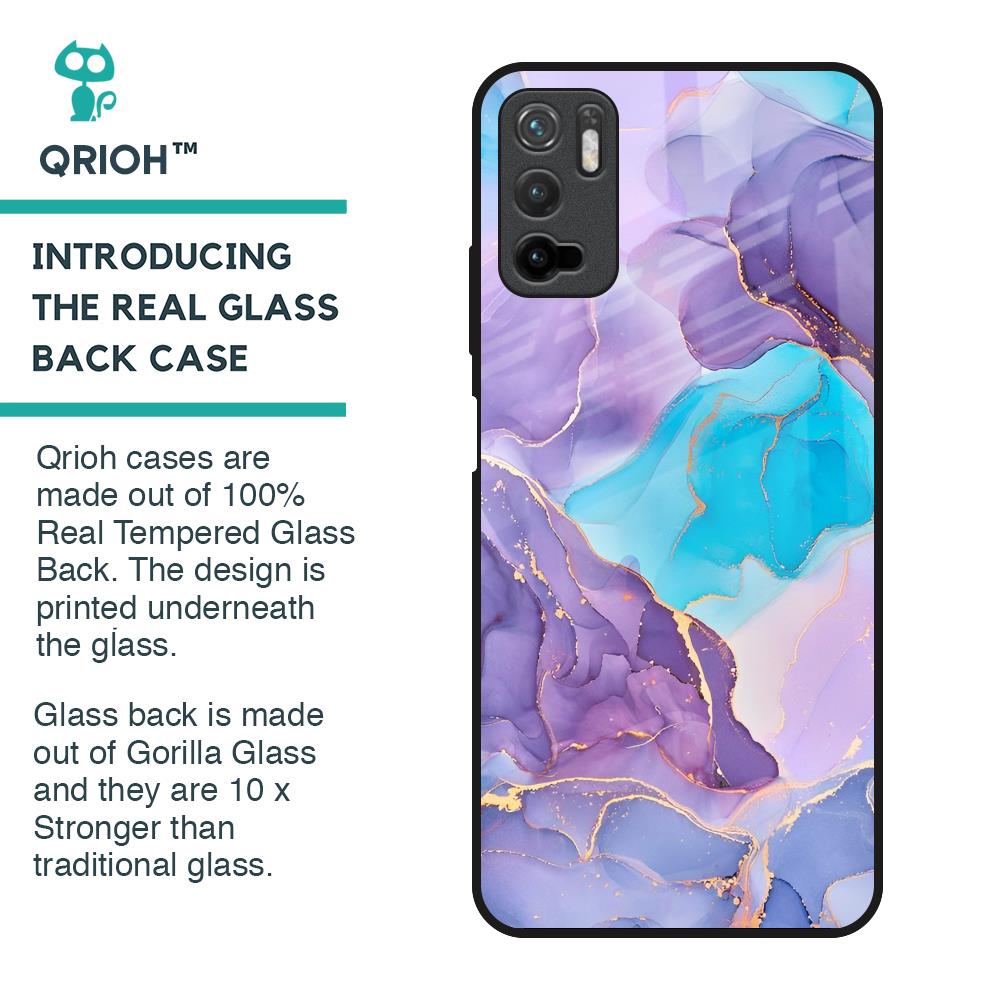 Alcohol ink Marble Glass Case for Redmi Note 10T 5G
