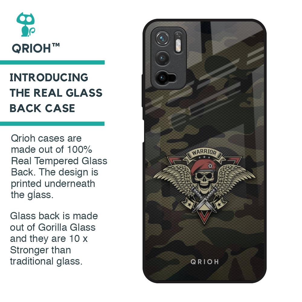 Army Warrior Glass Case for Redmi Note 10T 5G