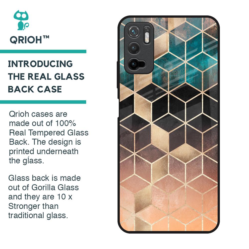 Bronze Texture Glass Case for Redmi Note 10T 5G
