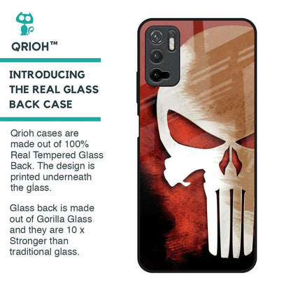 Red Skull Glass Case for Redmi Note 10T 5G